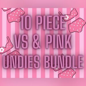 Victoria secret 10 Piece Pink Undies mystery Bundle